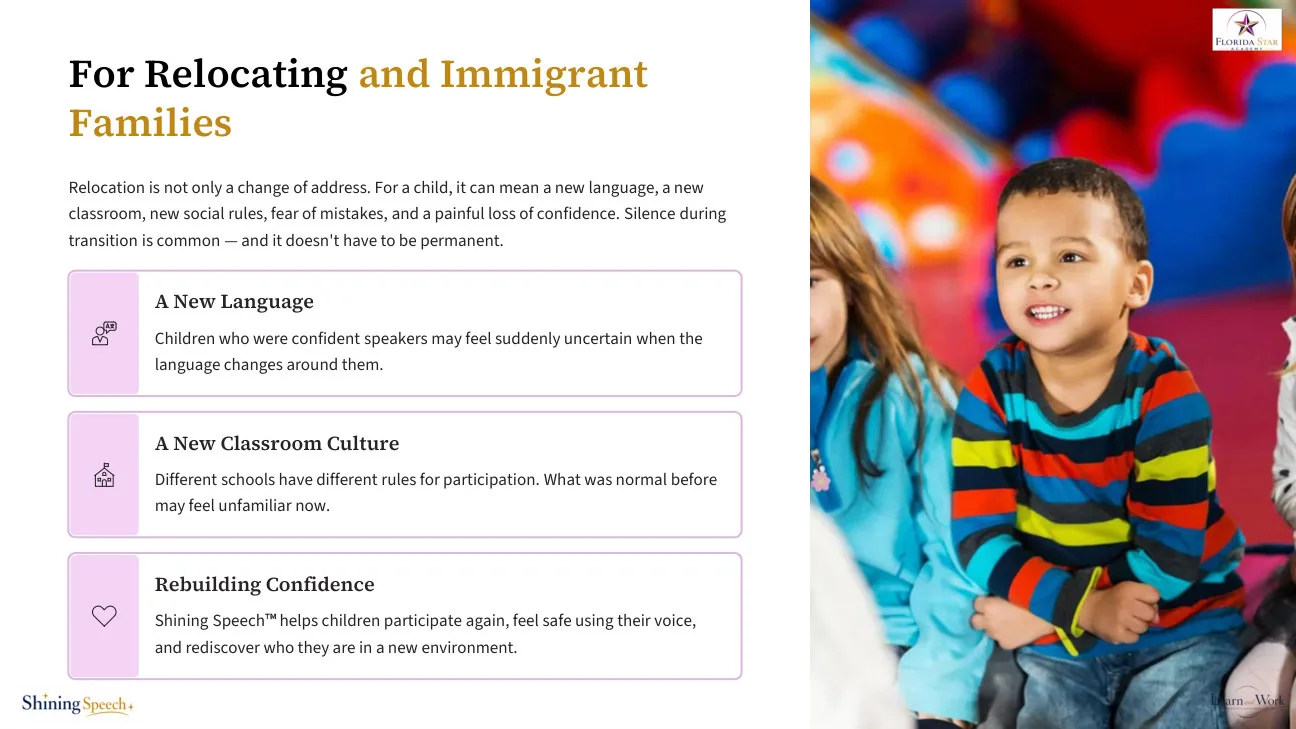 Florida Star Academy material for relocating and immigrant families